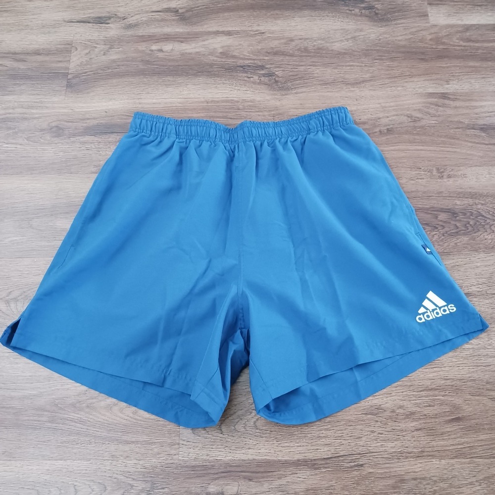 Adidas Blue Mesh Lined Men's Bathing Suit Shorts Size L Large